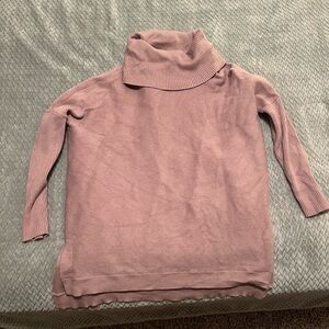 Mauve Turtleneck Sweater